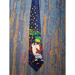 Vintage 1996 Looney Tunes Mania St Patrick's Day Tasmanian Devil Novelty Necktie